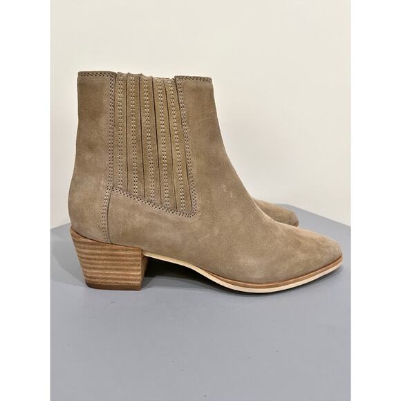 Rag & Bone Rover Suede Chelsea Boot Almond Toe Ankle Booties Slip On - Picture 4 of 11
